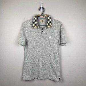 Mens Burberry London Check Collar Polo Small